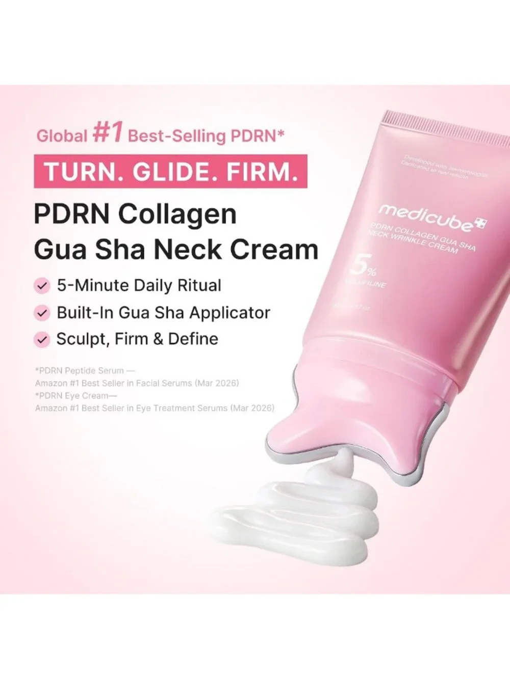 Firming Neck Wrinkle Cream with Gua Sha Massager | Contour & Smooth Fine Lines